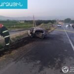 Եղեգնավան-Այգավան բնակավայրերը կապող կամրջին բախվել են «Toyota»-ն, «VAZ»-ը և «Volkswagen»-ը, ինչի հետևանքով «Volkswagen»-ում հրդեհ է բռնկվել․ կան զnhեր և տուժածներ