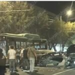 Երևանում բախվել են «Kia»-ն, «Ford»-ը, «Toyota»-ն և թիվ 65 երթուղին սպասարկող «Zhongtong» ավտոբուսը