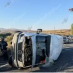 «Սևանի գաղութի» հարևանությամբ միկրոավտոբուսը կողաշրջվել է․ կան վիրավորներ